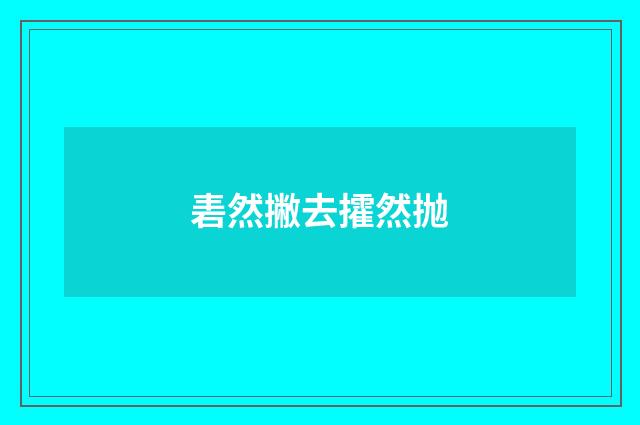 砉然撇去攉然抛