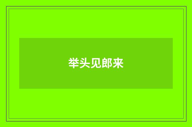 举头见郎来