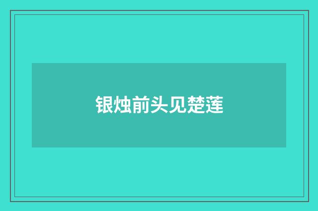 银烛前头见楚莲
