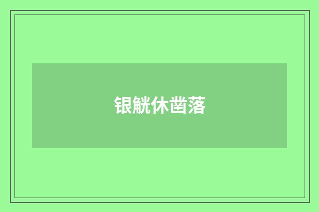 银觥休凿落