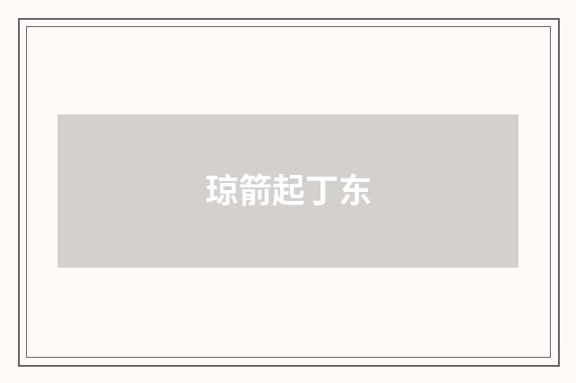 琼箭起丁东