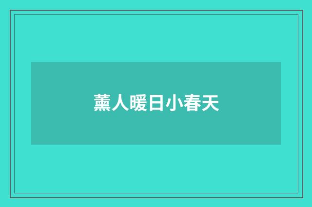 薰人暖日小春天