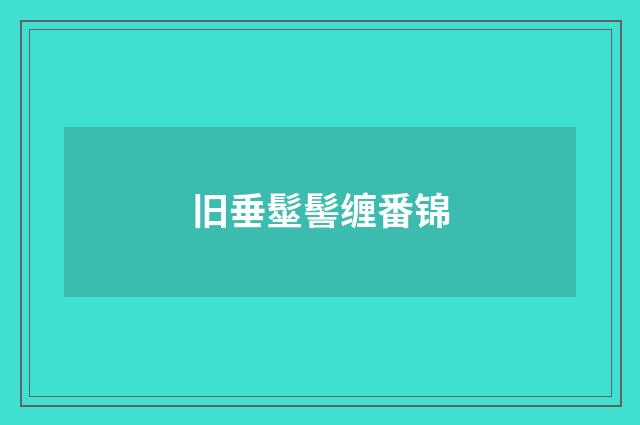 旧垂髽髻缠番锦