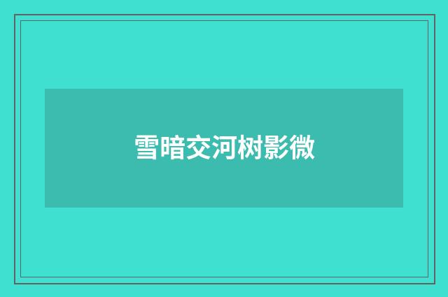 雪暗交河树影微