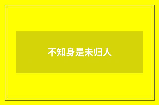 不知身是未归人
