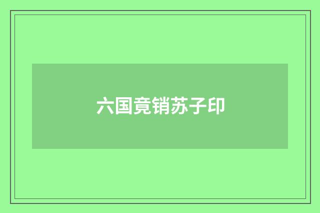 六国竟销苏子印