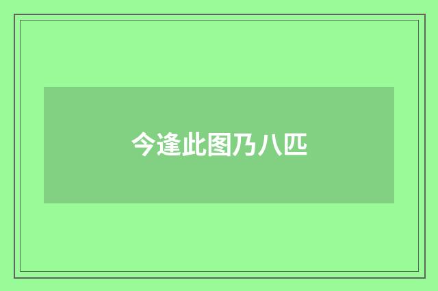 今逢此图乃八匹