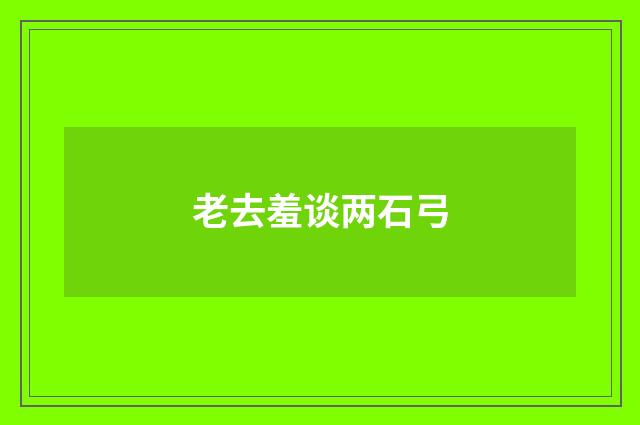 老去羞谈两石弓