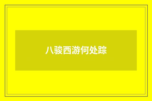 八骏西游何处踪