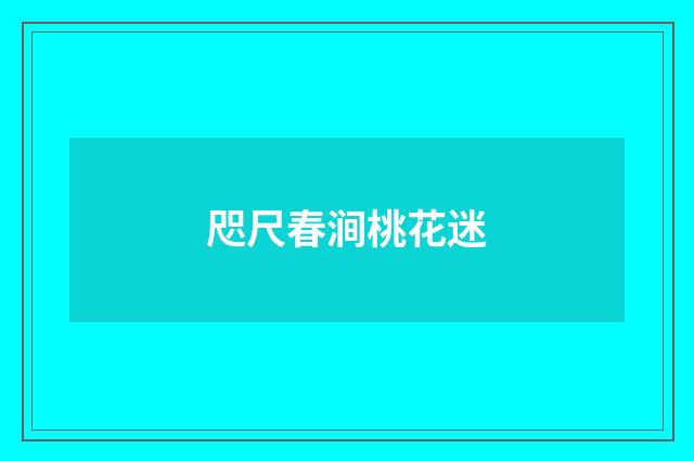 咫尺春涧桃花迷