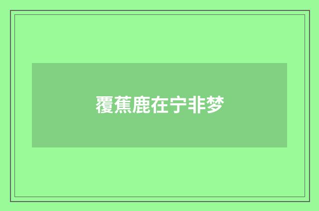 覆蕉鹿在宁非梦