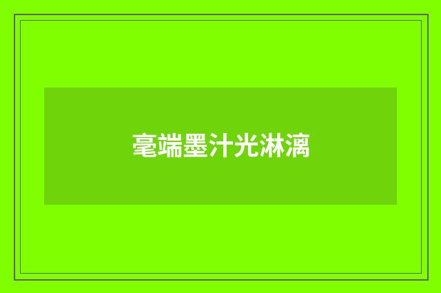 毫端墨汁光淋漓