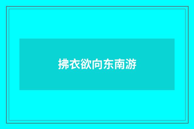 拂衣欲向东南游