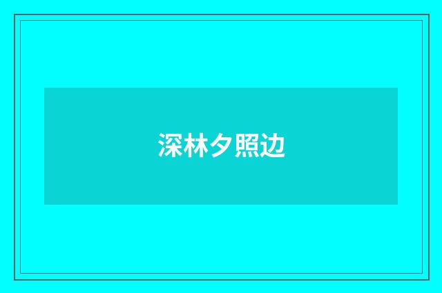 深林夕照边
