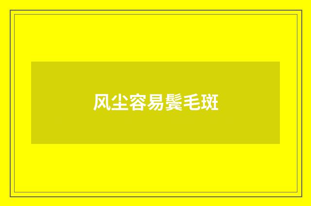 风尘容易鬓毛斑
