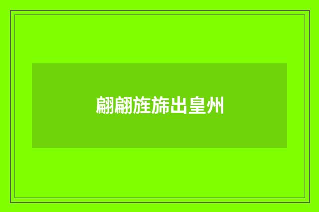 翩翩旌旆出皇州