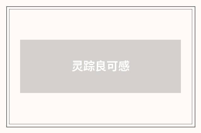 灵踪良可感