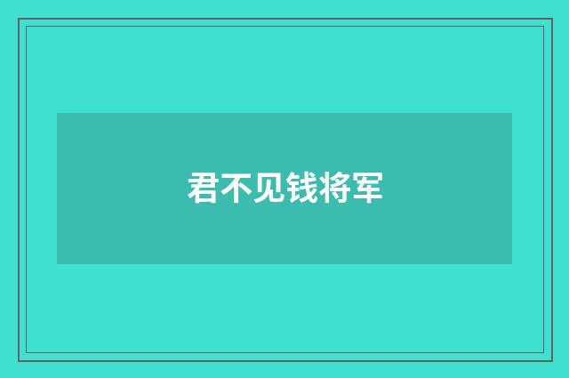 君不见钱将军
