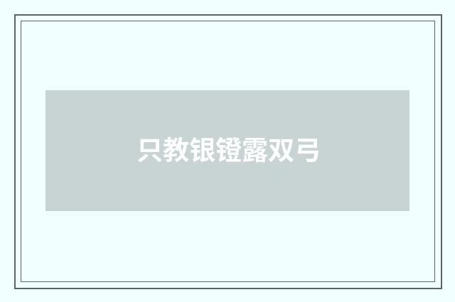 只教银镫露双弓