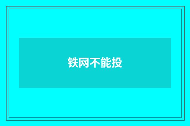 铁网不能投