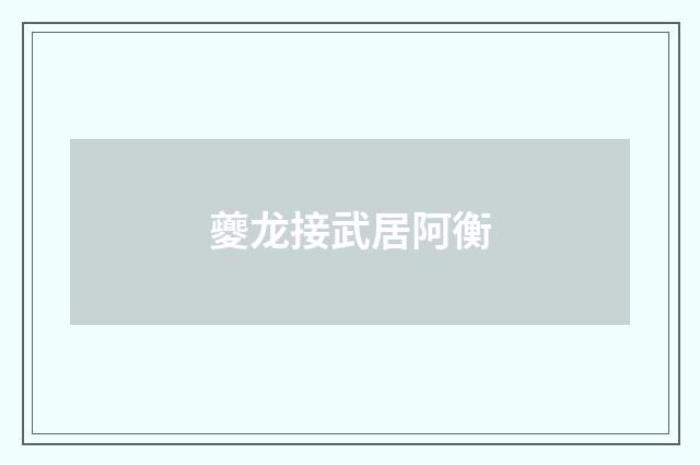 夔龙接武居阿衡