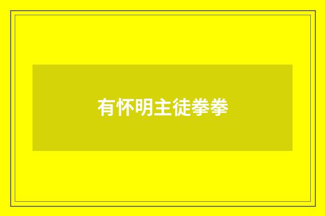 有怀明主徒拳拳