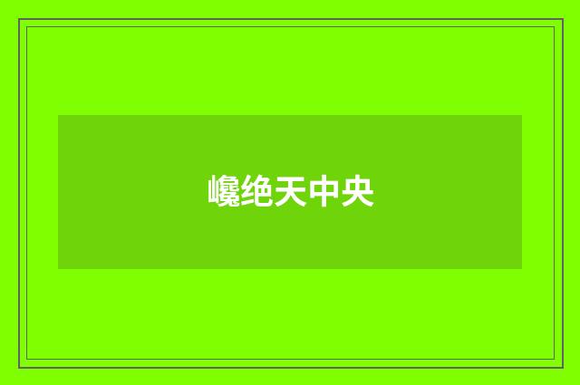 巉绝天中央