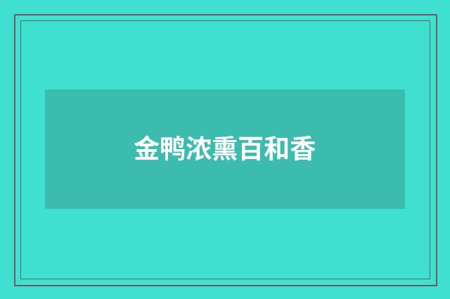 金鸭浓熏百和香