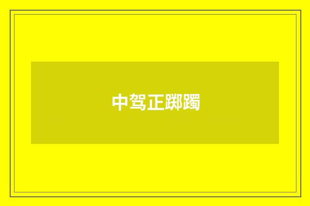 中驾正踯躅