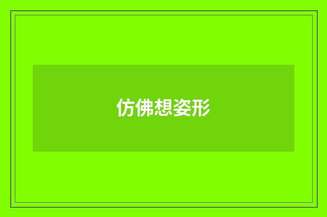 仿佛想姿形