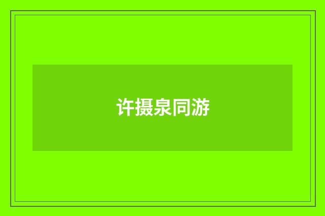 许摄泉同游