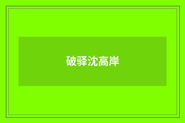 破驿沈高岸