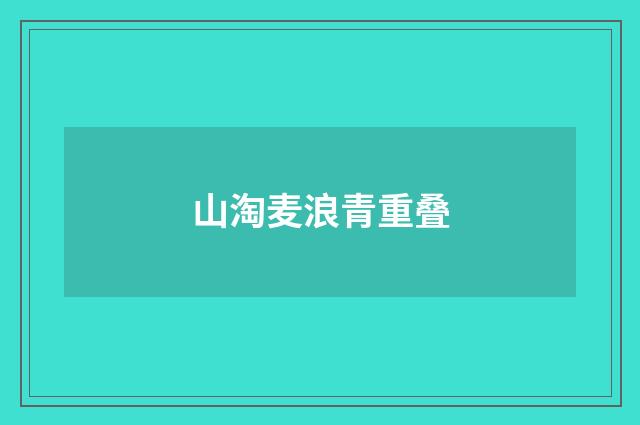 山淘麦浪青重叠