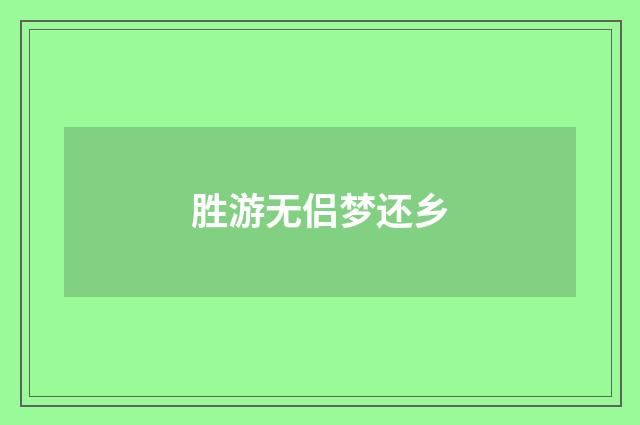 胜游无侣梦还乡