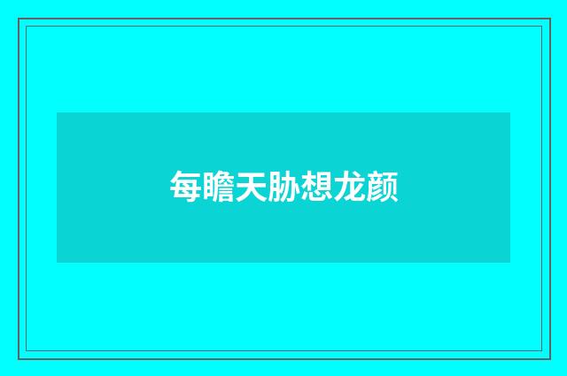 每瞻天胁想龙颜