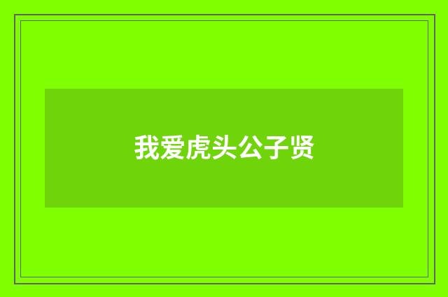 我爱虎头公子贤