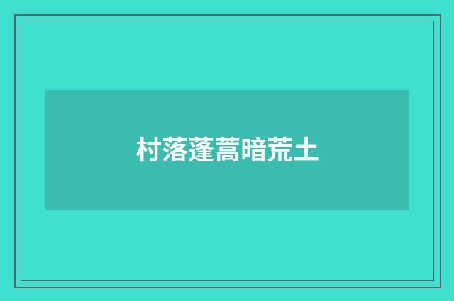 村落蓬蒿暗荒土