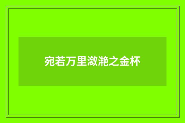 宛若万里潋滟之金杯