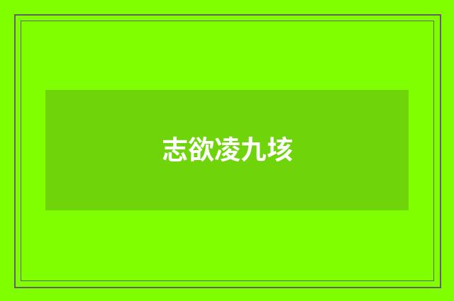 志欲凌九垓