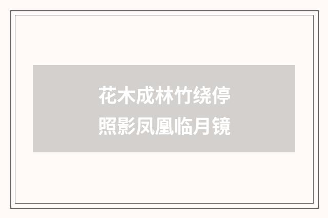 花木成林竹绕停照影凤凰临月镜