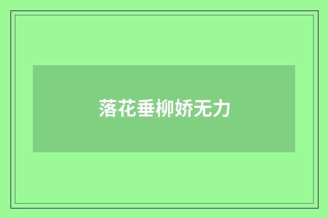 落花垂柳娇无力