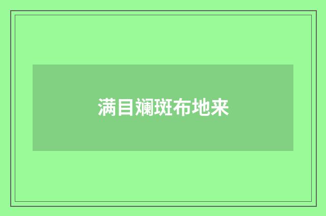 满目斓斑布地来
