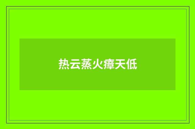 热云蒸火瘴天低