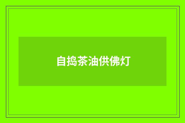 自捣茶油供佛灯