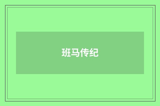 班马传纪