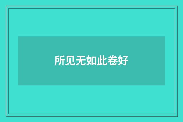 所见无如此卷好