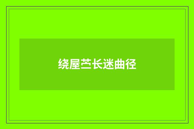 绕屋苎长迷曲径