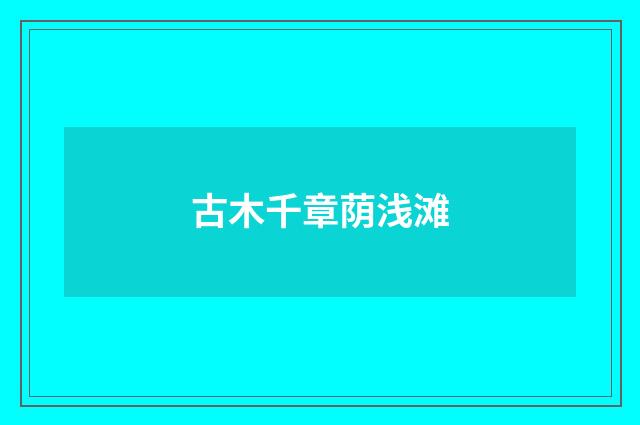 古木千章荫浅滩