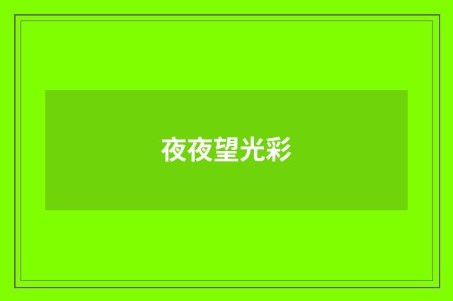 夜夜望光彩