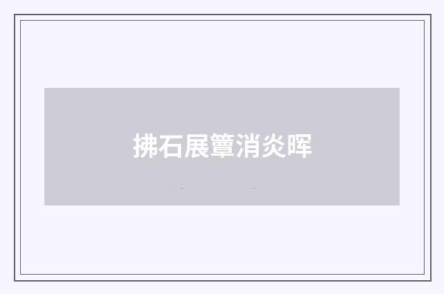 拂石展簟消炎晖